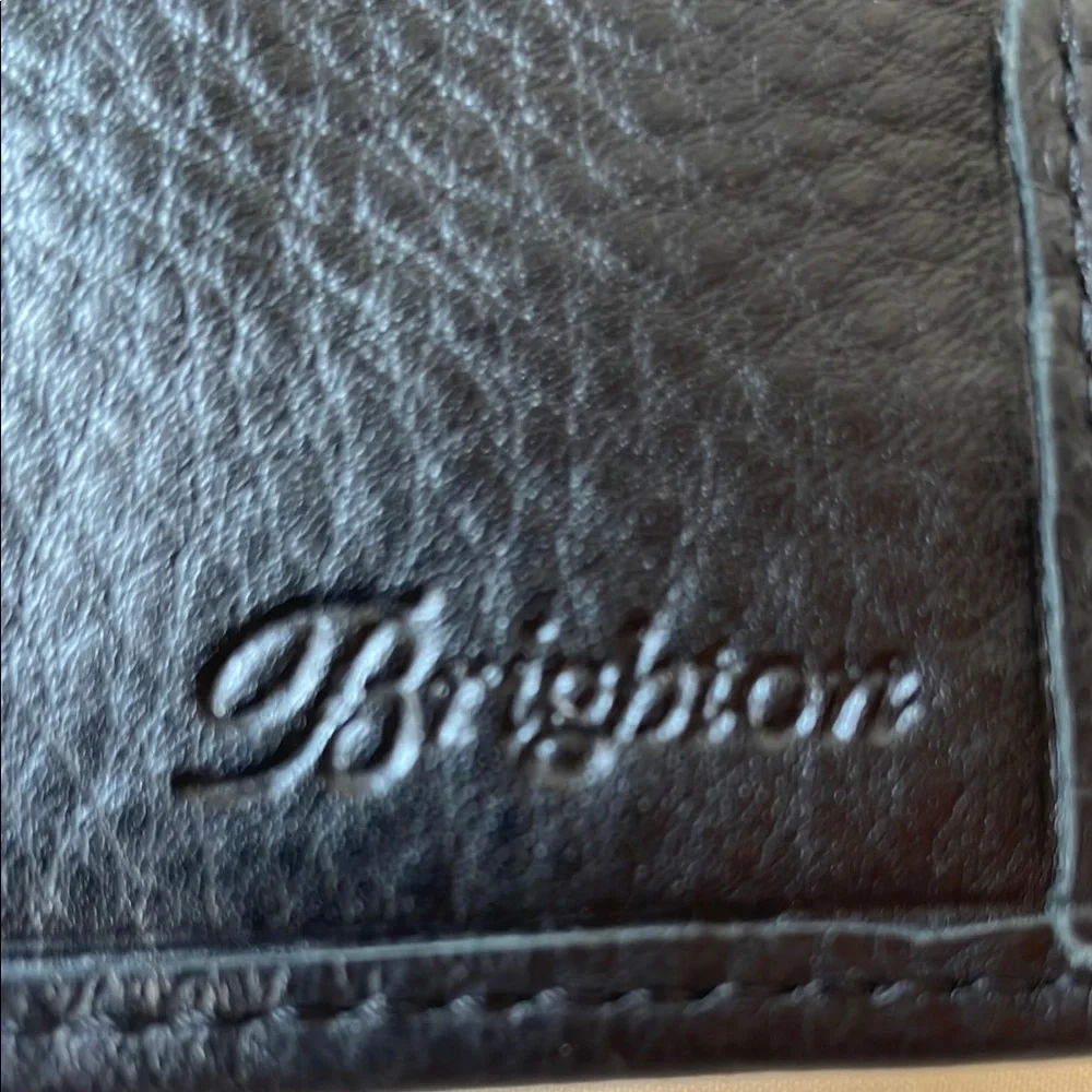 Brighton Black Crossbody Bag with Sleek Leather and Metallic Accents - Picture 7 of 11